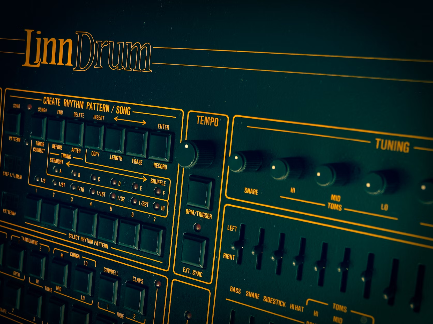 Control de tempo en una caja de ritmos.