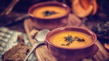 Crema de calabaza con trufa negra, receta para una cena especial