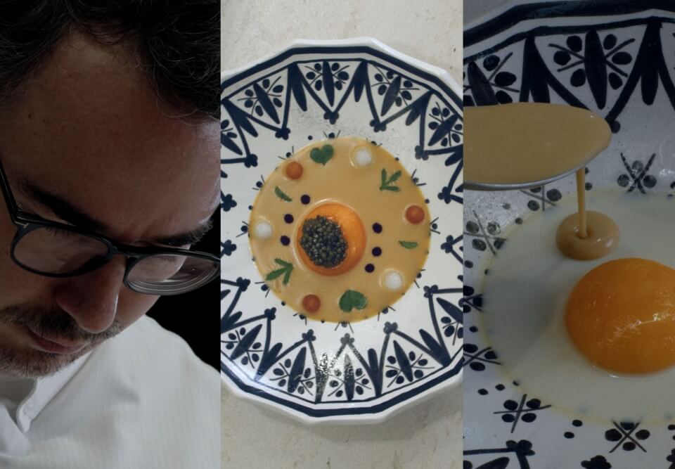 Royal de puchero, yema de huevo, botarga y caviar con hierbabuena: el homenaje de Paco Morales a la tradición y la sutileza