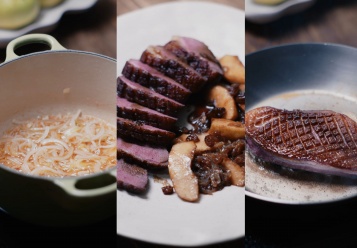 Magret de pato con chutney de manzana y pasas: receta festiva